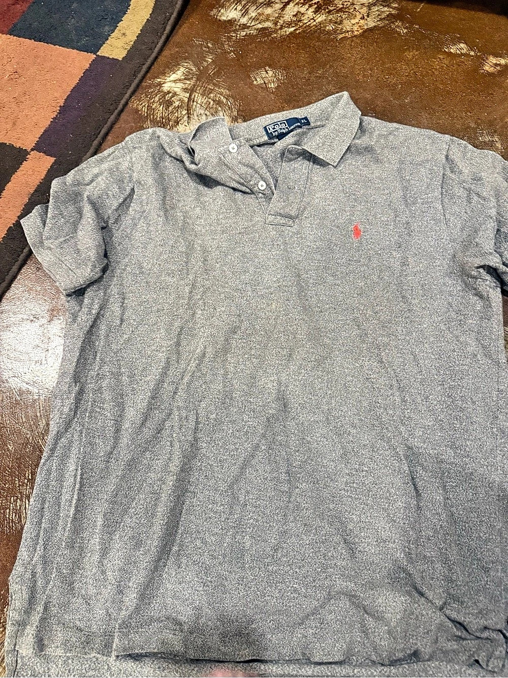 Polo Ralph Lauren Classic Fit Cotton Mesh Polo Shirt Gray Men's Medium